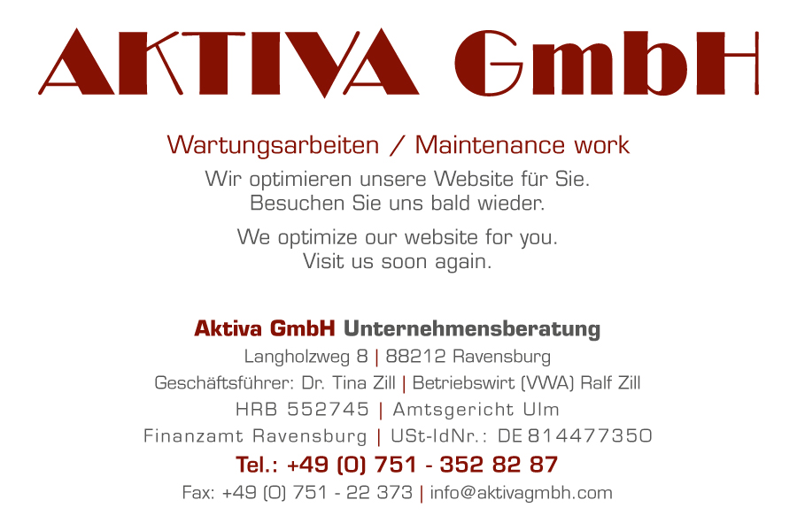Aktiva GmbH Ravensburg – Wartungsarbeiten